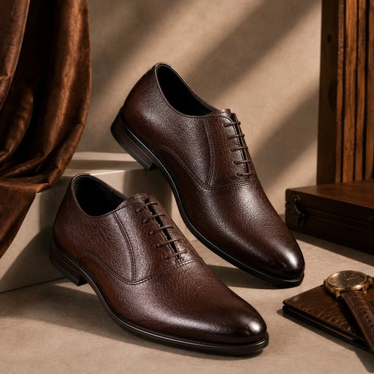 Men's Textured Leather Formal  Shoes