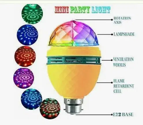 Rotating Disco Bulb 360 (Pack of 1)