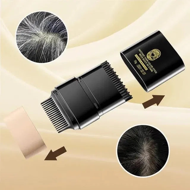 Gray hair dye stick with built-in comb from 18057, 2-in-1 touch-up hair comb for quick color application, pack of 2.