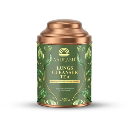 Aaurash Lungs Cleanser Herbal Tea | Breathing Comfort & Detox Support Tea | Supports Respiratory Wellness & Natural Detox | Caffeine-Free Herbal Tea