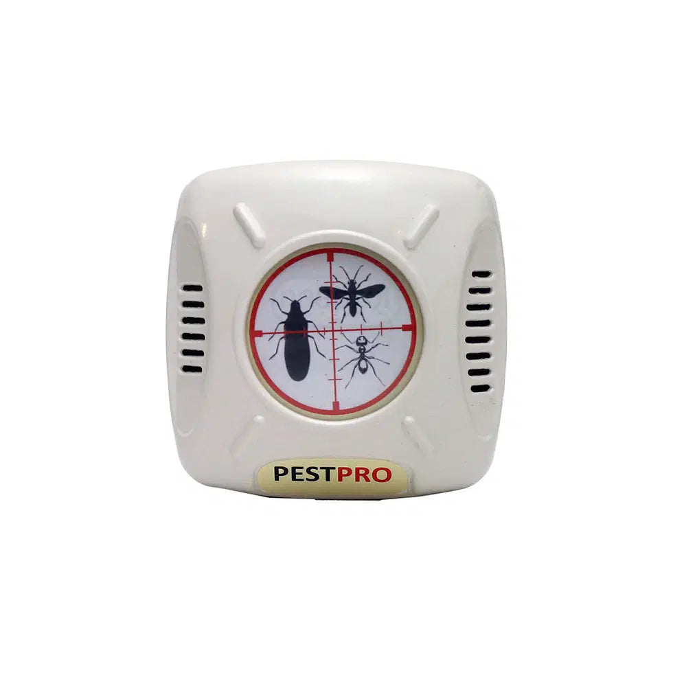 Two Pest Pro Pest Repellers in black plastic units, designed to repel pests and insects.