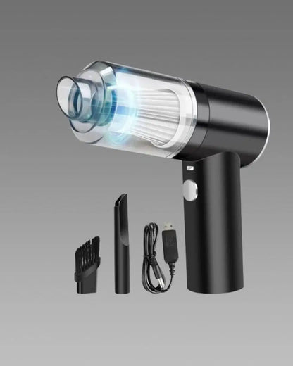 Wireless portable air duster and car vacuum cleaner by 1238, compact device with suction nozzle for cleaning car interiors.