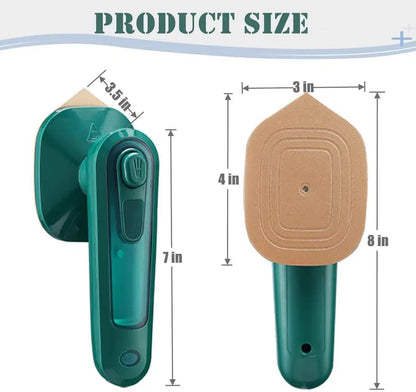 Portable 1238 travel iron steamer for clothes, small handheld iron for dry and wet pressing, ideal for outings and home use.
