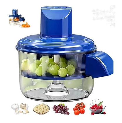 Automatic garlic peeler machine by 35880, compact kitchen tool for quick garlic peeling, shown in use with garlic cloves.