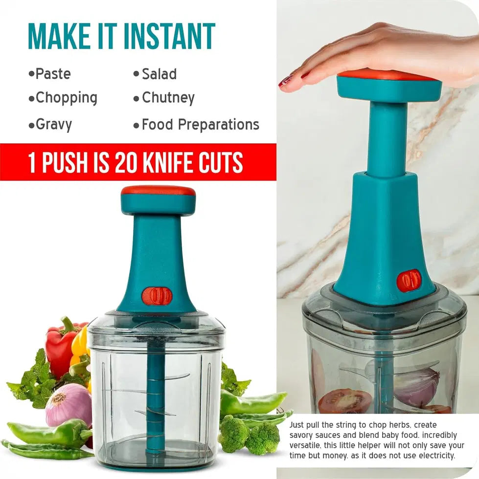 38011 manual hand press push chopper for quick vegetable chopping