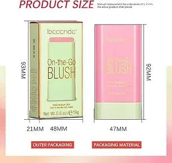 Cream blush stick by 17853, lightweight and portable, with a smooth, natural pink shade visible in the image.