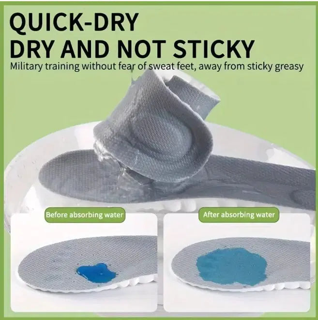 Pair of unisex memory foam bubble shoe insoles, cushioned shoe pads for added comfort and support.