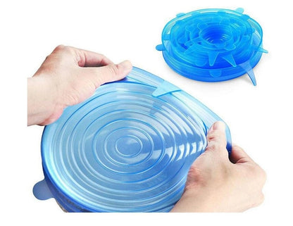 Set of 6 silicone kitchen roll dispensers from 35880, flexible and durable for easy paper towel storage and dispensing.