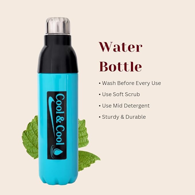 Plastic insulated water bottle with 1000 ml capacity, featuring a sleek design, ideal for home and outdoor use by Drpshippr.