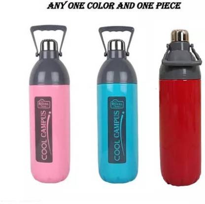 Plastic insulated water bottle with handle, 2000 ml capacity, in a cool design by Drpshippr for home and kitchen use.