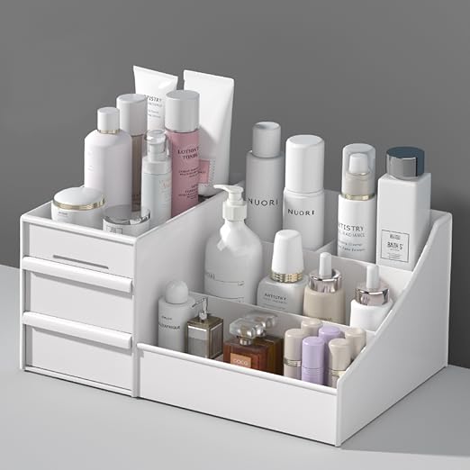 Cosmetic Organizer Box Drawers Storage Plastic Stationary Box