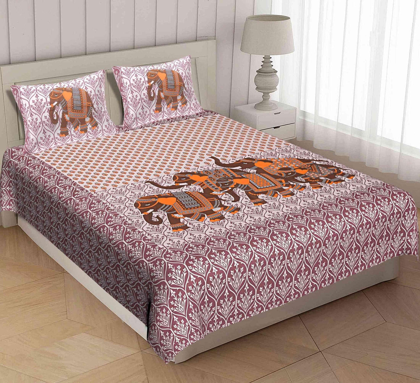 Cotton Printed Double Bedsheets