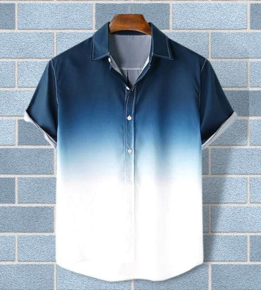 Cotton printed men's casual shirt with half sleeves and regular fit from Drpshippr, showcasing a stylish design.
