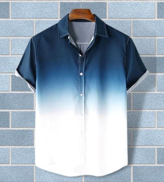 Men's casual cotton printed shirt with half sleeves, regular fit, from Drpshippr's men's collection.