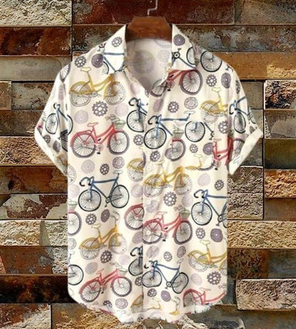 Cotton printed men's casual shirt with half sleeves, regular fit from Drpshippr's men's collection, featuring a stylish pattern.