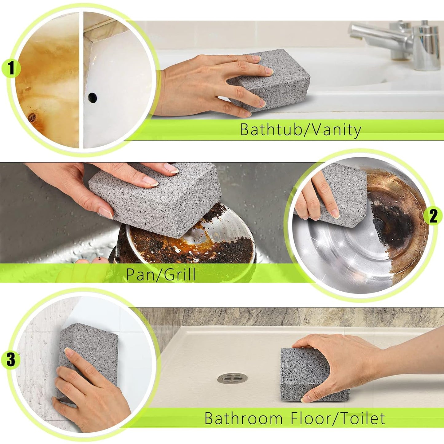 Heavy Duty Grill Stone Cleaning Block For Bbq Grates Oven Racks Cleaning (1 Pc)