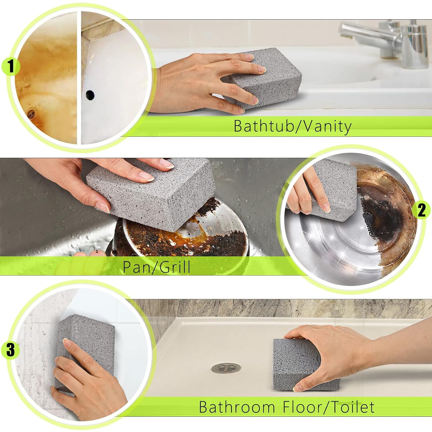 Heavy Duty Grill Stone Cleaning Block For Bbq Grates Oven Racks Cleaning (1 Pc)