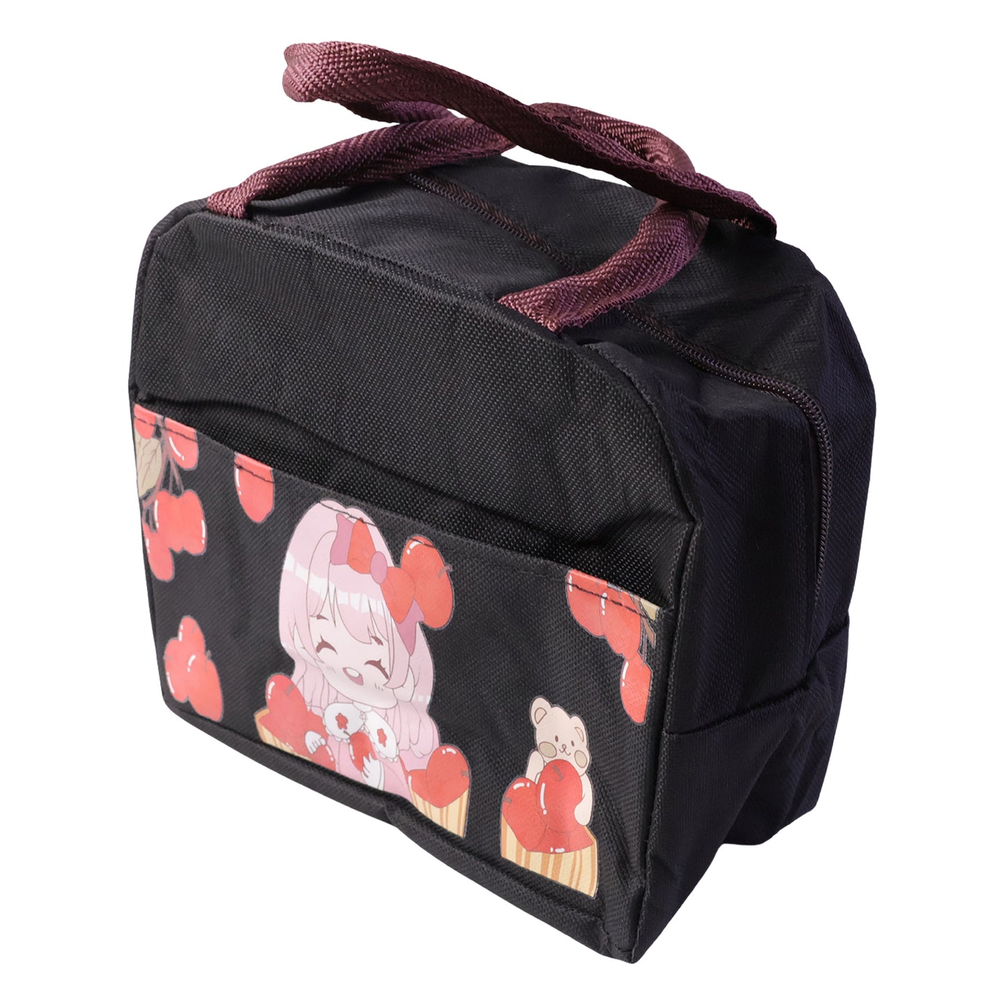Insulated Lunch Bag With Cute Cartoon Design (1 Pc)