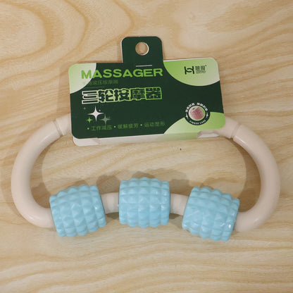 Handheld 3 Roller Body Massager Ring For Muscle Relaxation Arms And Legs (1 Pc)