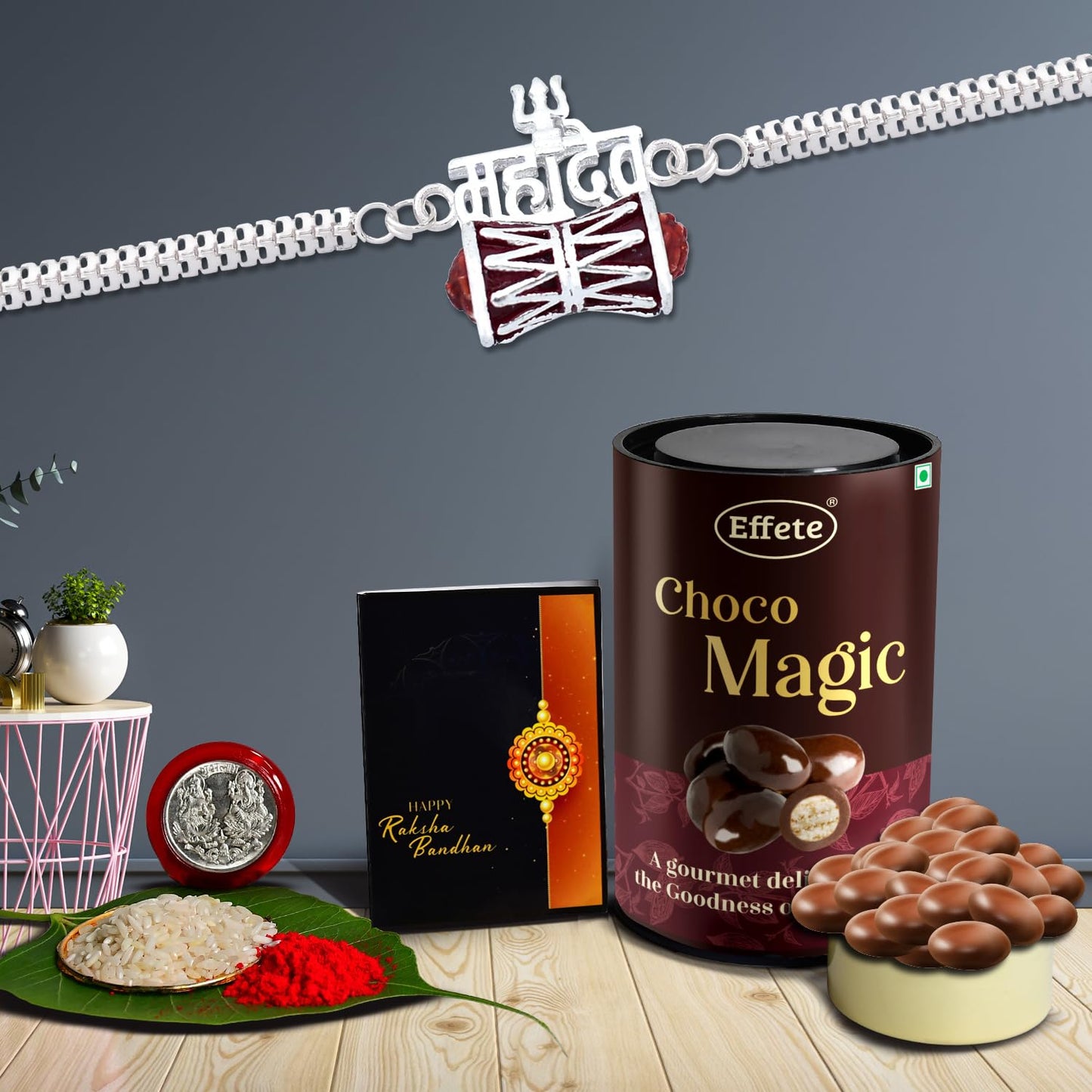 (K1_415_as) Rakhi Combo With Assorted Chocolate Dryfruits 96gm Rakhi For Brother With Gift  Fancy Rakhis For Men Stylish Rakhi Combo For Brother  Set Of 1 Rakhi  Chocolate