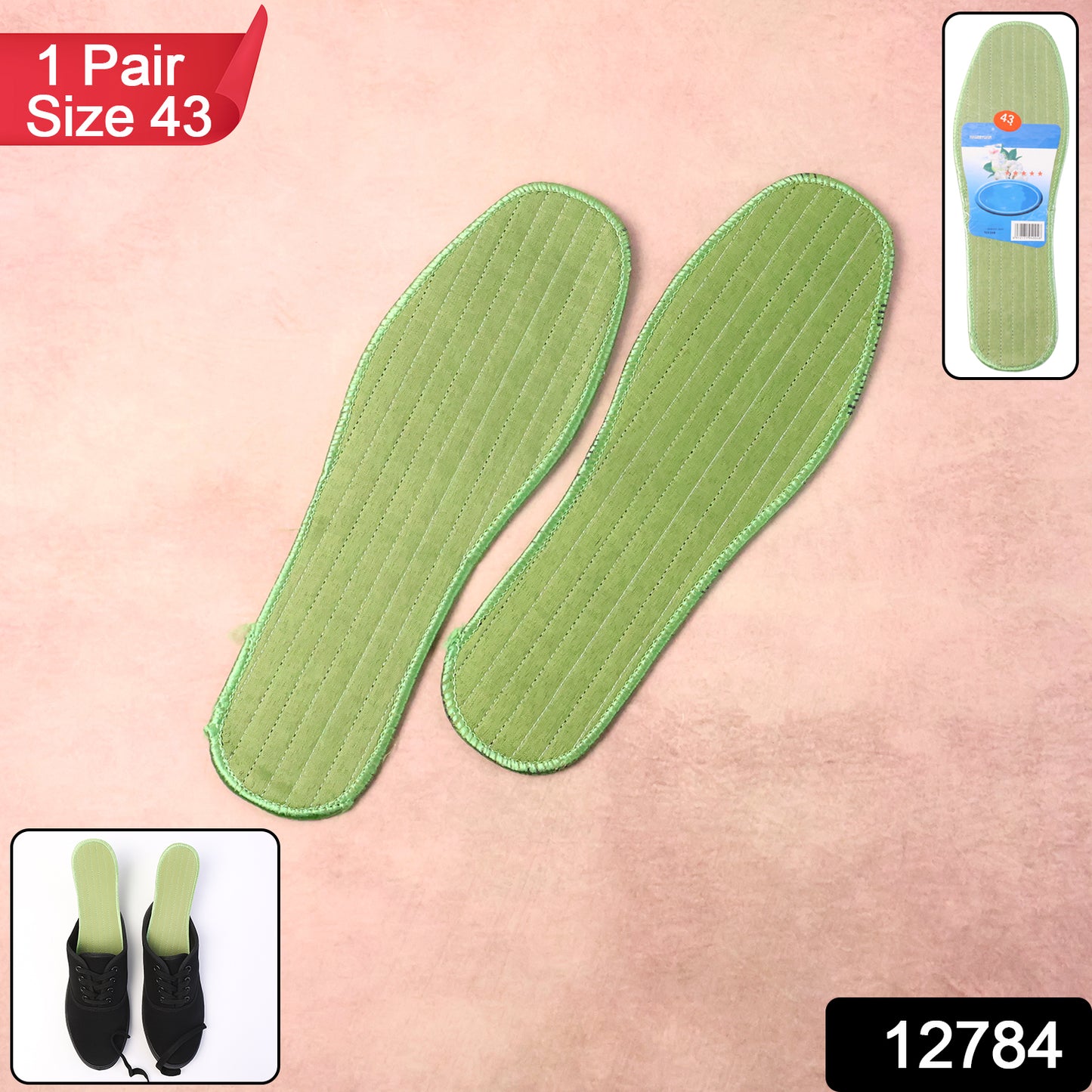 Premium Comfort Shoe Insoles For Daily Foot Support Size 43 (1 Pair  Mix Design)