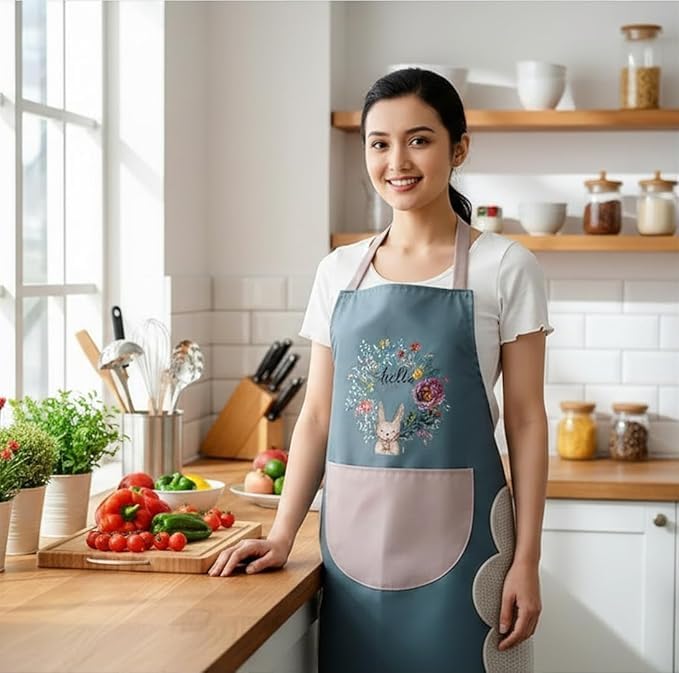 Dropdash religious and spiritual kitchen apron featuring symbols and patterns, made of durable fabric, suitable for cooking and baking.