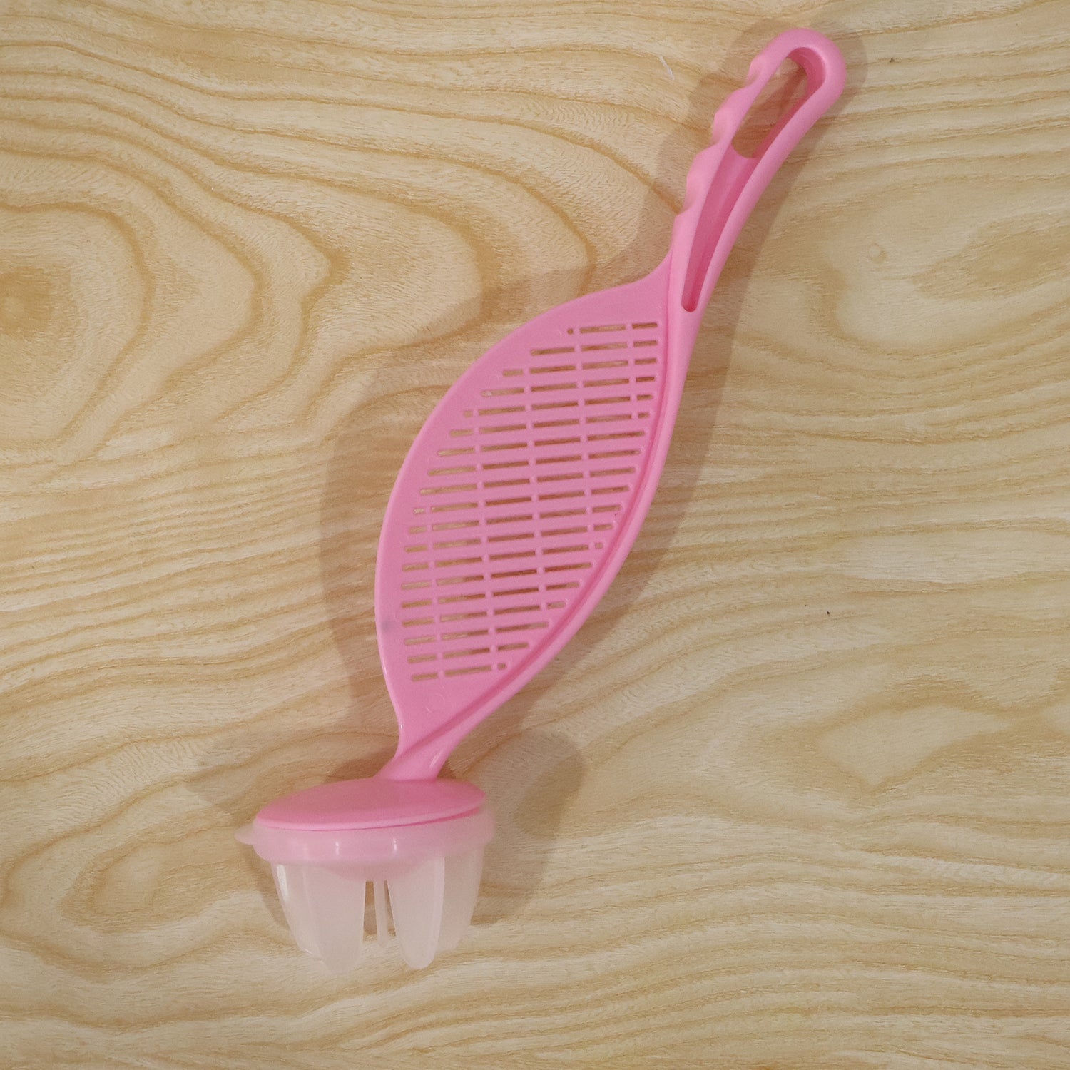 Plastic Rice Washing Strainer Spoon With Handle For Kitchen Draining Tool (1 Pc)