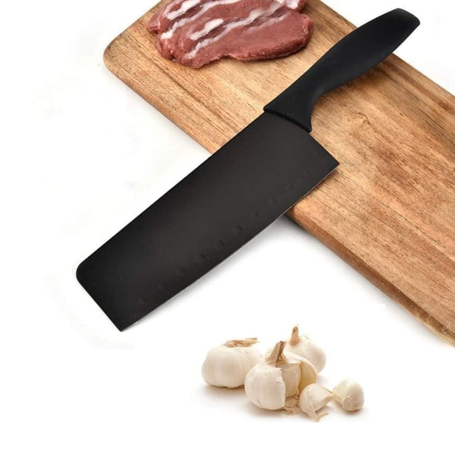 Wukusy 5-piece forged stainless steel kitchen knife set includes chef, utility, and butcher knives for home cooking.