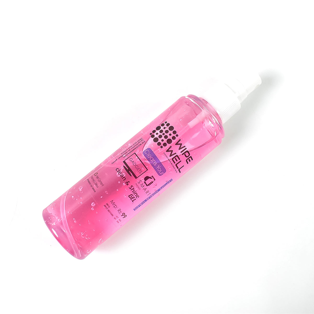 Wukusy Liquid Gadget Gel for cleaning mobile and laptop screens, 100ml, in a clear container with a white spray nozzle.