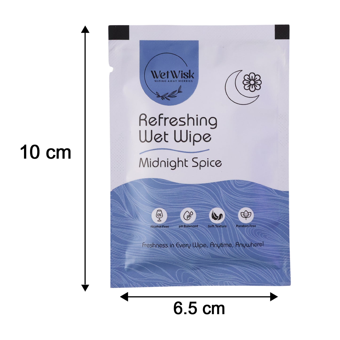 Midnight Spice Refreshing Wet Wipes Face Body  Hand Cleansing (1 Pc)