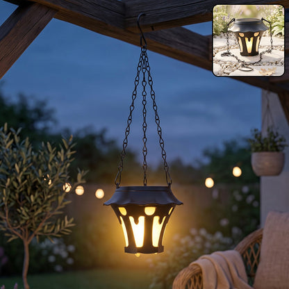 Solar Powered Outdoor Hanging Lantern For Garden Patio And Balcony Decor (1 Pc)
