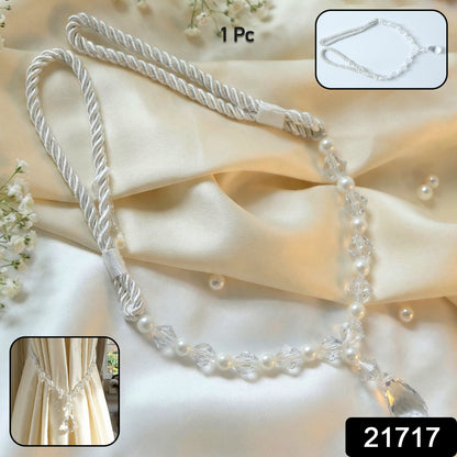 Luxury Crystal And Pearl Beaded Curtain Tieback (1 Pc)