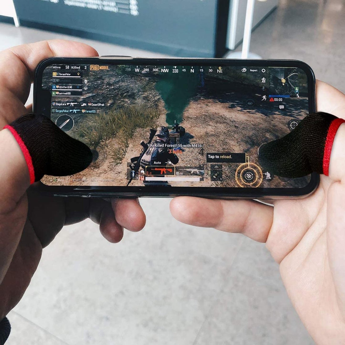 Wukusy thumb finger sleeve for mobile gaming, pubg, free fire, pair of gaming accessories for better touch control.