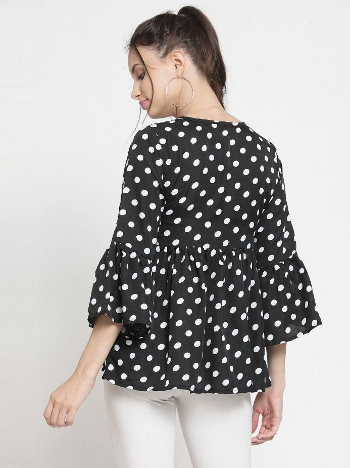 Drpshippr women's poly crepe printed top from Darzi Women's Collection, featuring vibrant patterns and a stylish fit.