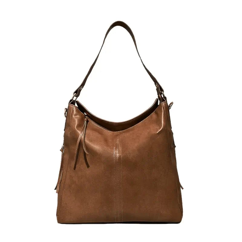 Black Vegan Leather Shoulder Bag | Spacious, Water-Resistant, Lightweight & Adjustable Strap
