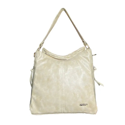Black Vegan Leather Shoulder Bag | Spacious, Water-Resistant, Lightweight & Adjustable Strap