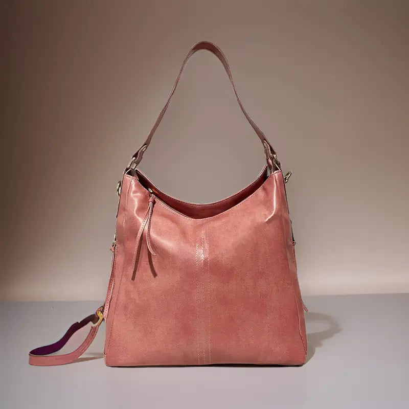 Black Vegan Leather Shoulder Bag | Spacious, Water-Resistant, Lightweight & Adjustable Strap