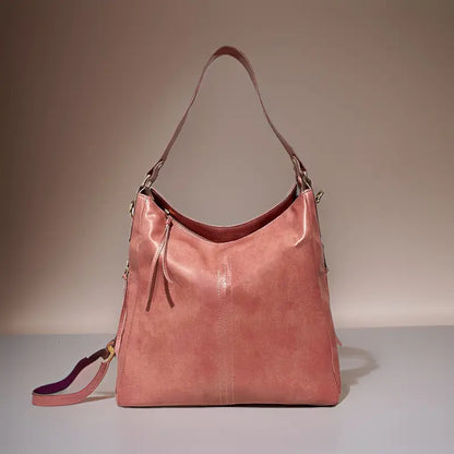 Black Vegan Leather Shoulder Bag | Spacious, Water-Resistant, Lightweight & Adjustable Strap
