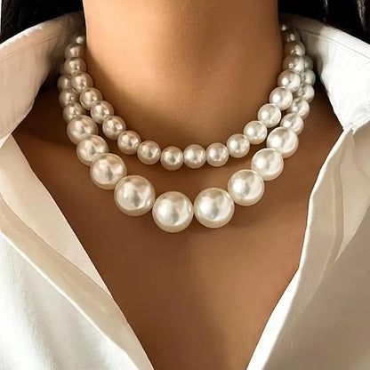 Latest Design Artificial Pearl Mala 2 Layer with Earring – Imitation Jewellery Set
