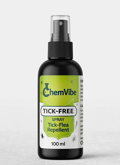 Drpshippr Tick-Fice Pet Spray in 100ml bottles, two-pack, showing bottles with spray nozzles and label for pet flea treatment.