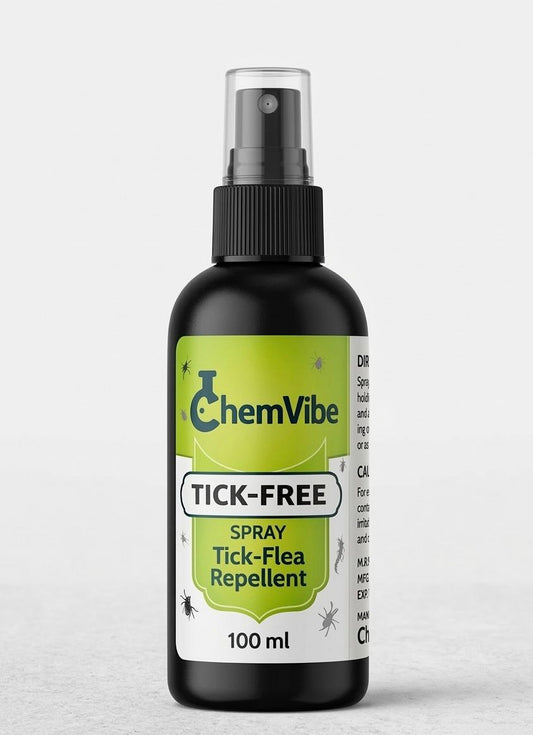 Drpshippr Tick-Fice Pet Spray in 100ml bottles, two-pack, showing bottles with spray nozzles and label for pet flea treatment.