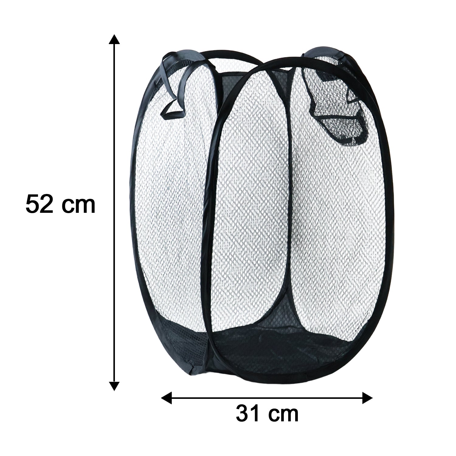 Foldable Mesh Laundry Basket Storage Hamper Bag (1 Pc 34x34x57 Cm)