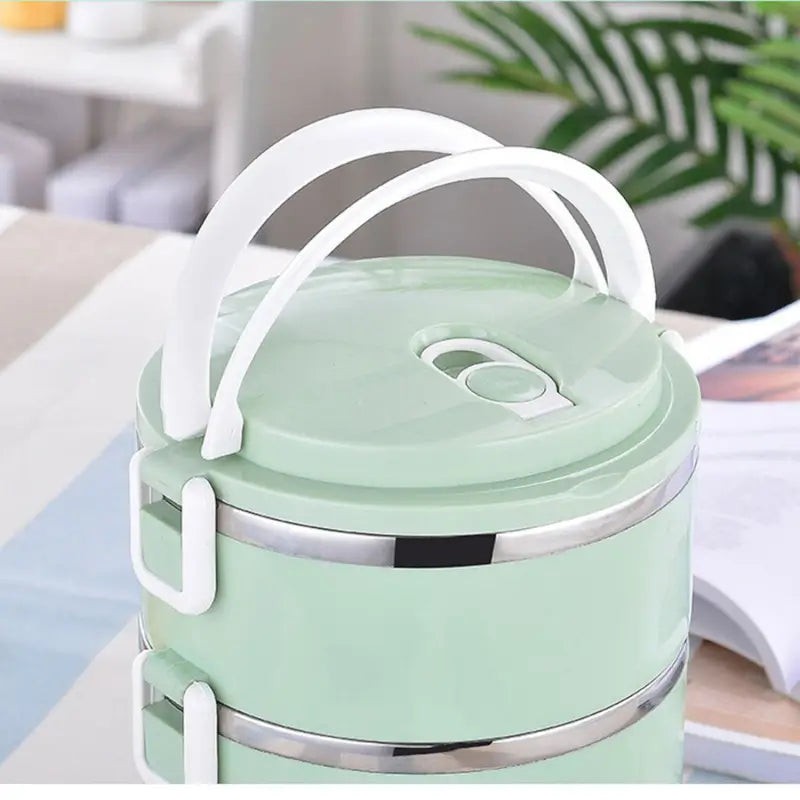 Multi-Layer Stainless Steel Hot Lunch Box - Insulated Tiffin for Kids & Adults
