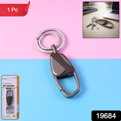 Premium Heavy Duty Metal Key Holder With Locking Carabiner Clip (1 Pc)