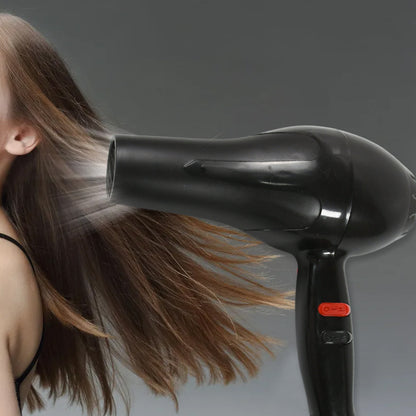 Wukusy 13025 professional multi-purpose salon hair dryer with 1800W, two speed settings, for women and men, black and silver design