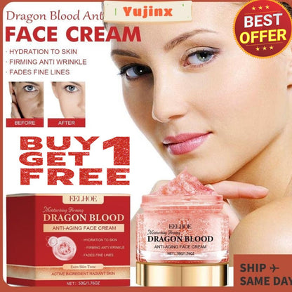 Dragoons Blood Cream for women and men, moisturizing face cream with retinol, placenta, and anti-aging ingredients, pack of 2.