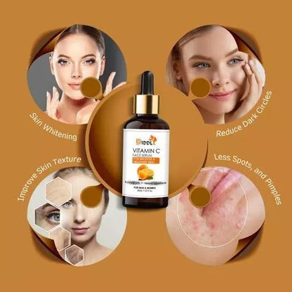 Driddle Professional Vitamin C Face Serum pack of 3 bottles, skincare product with brightening and antioxidant properties.