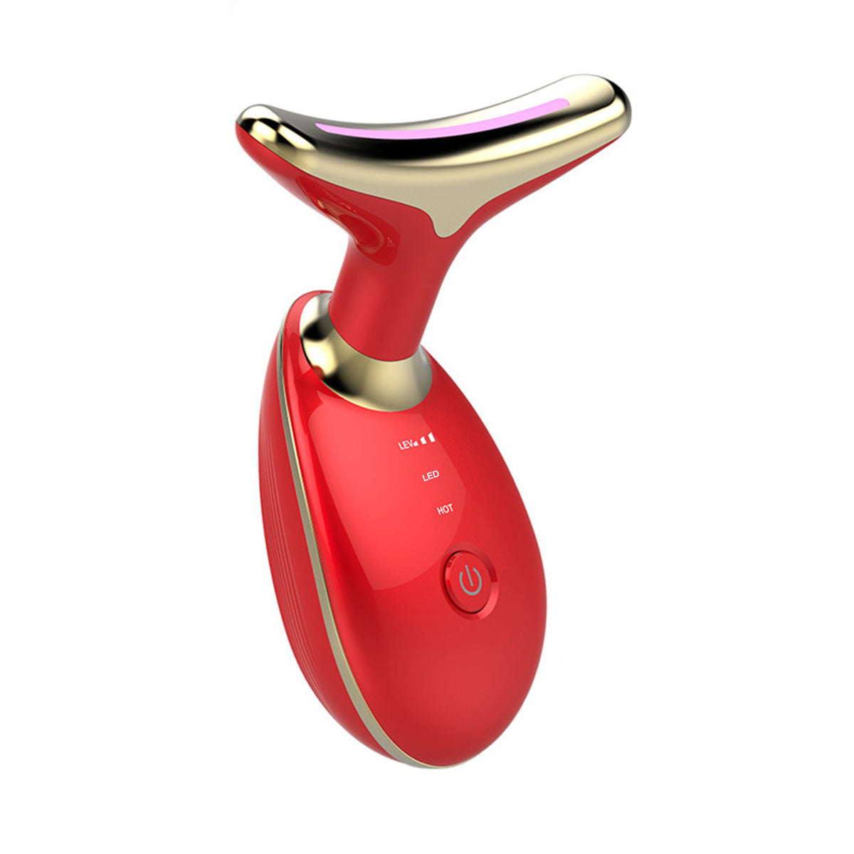 Wukusy electric face massager with LED photon therapy and wrinkle removal features, handheld beauty device for skin rejuvenation.