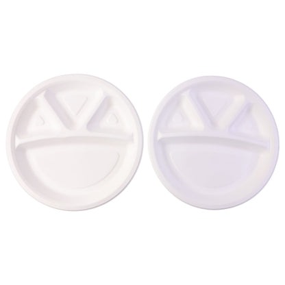 Vegnar 4 Compartment Disposable Food Serving Plate Set (10 Pc)