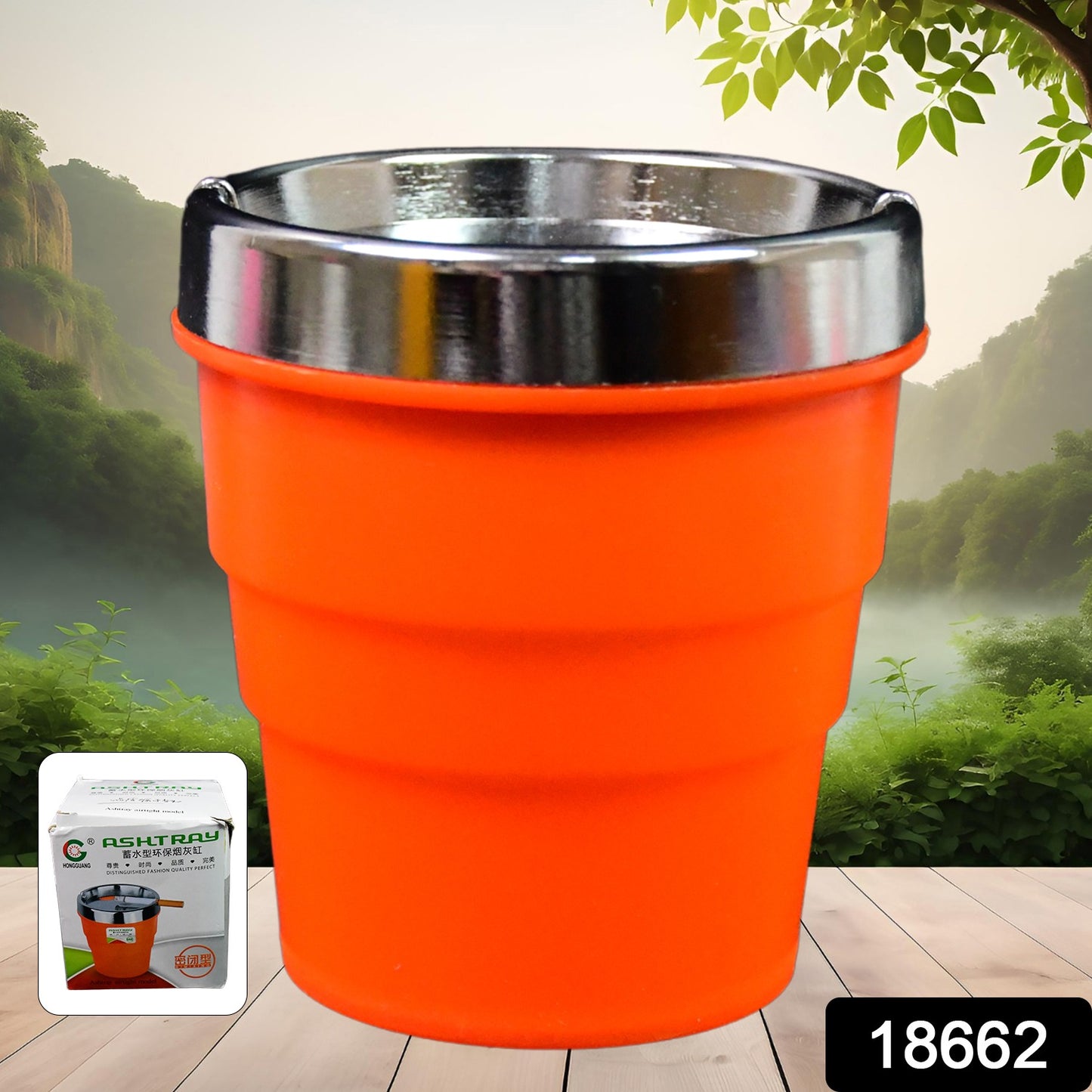 Plastic Car Ashtray Holder Cup With Lid (1 Pc)